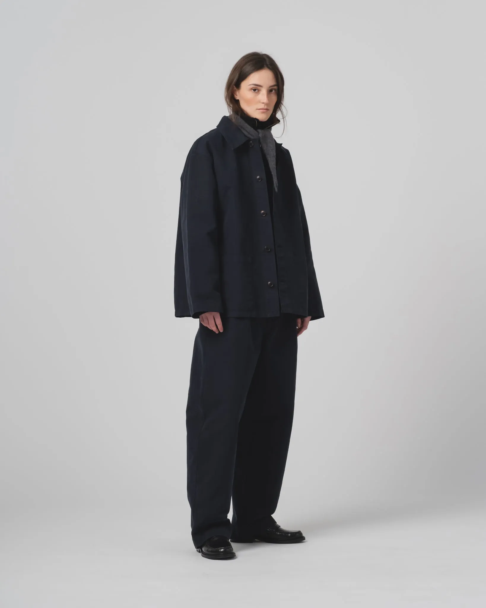 Cozy Design Durable Outer Layer Coach Jacket Nebraska Cotton Inkt Blue