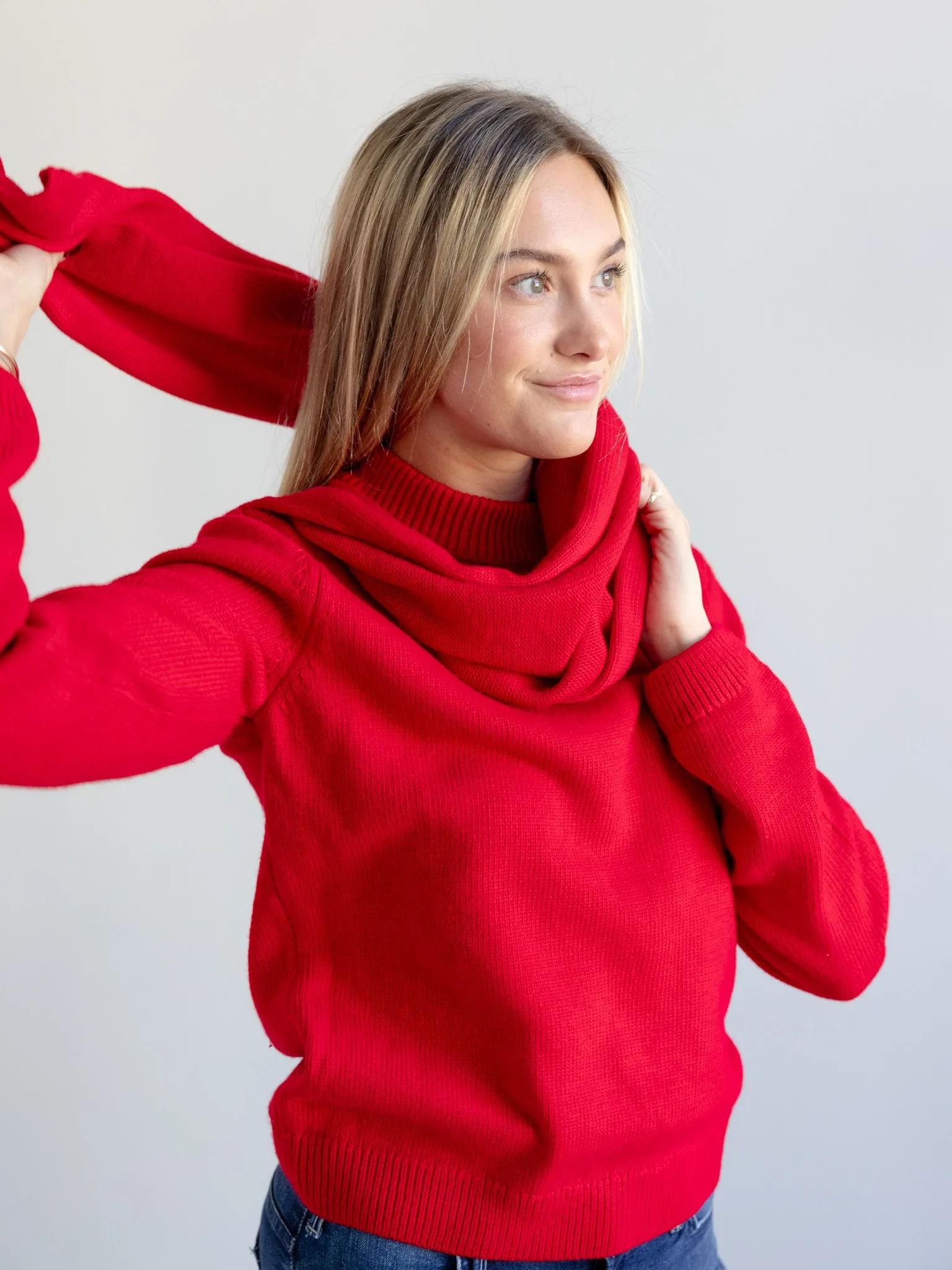 Ruby Scarf Sweater Fit Comfort Wear