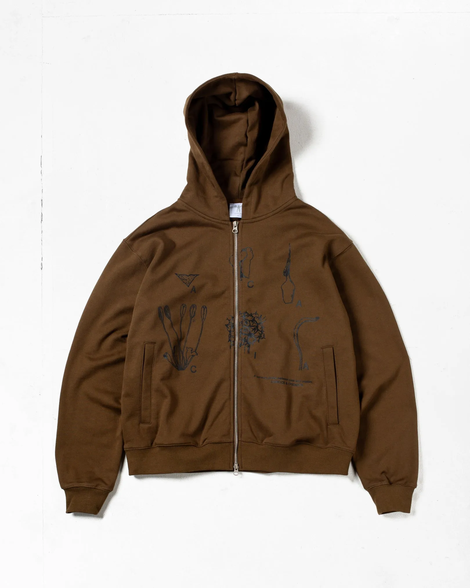 Quick Change Vintage Wash Finish Acacia Zip Hoodie