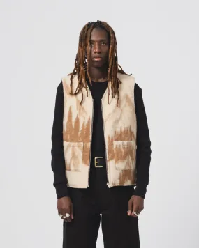 Thick Fabric Smooth Zipper Action Deck Vest Nebraska Cotton Black