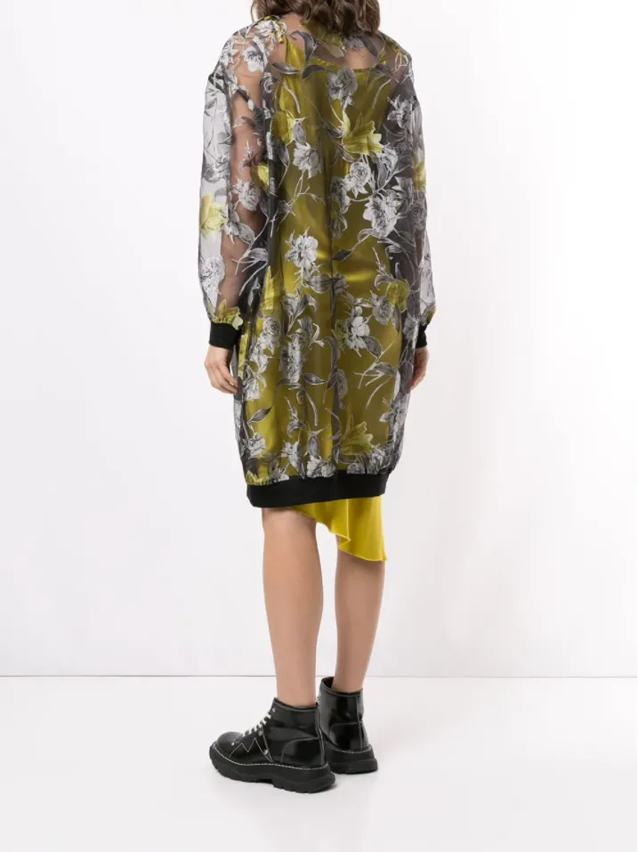 FLORAL EXTENDED BOMBER FLORAL Chill Look Stylish Outer Layer