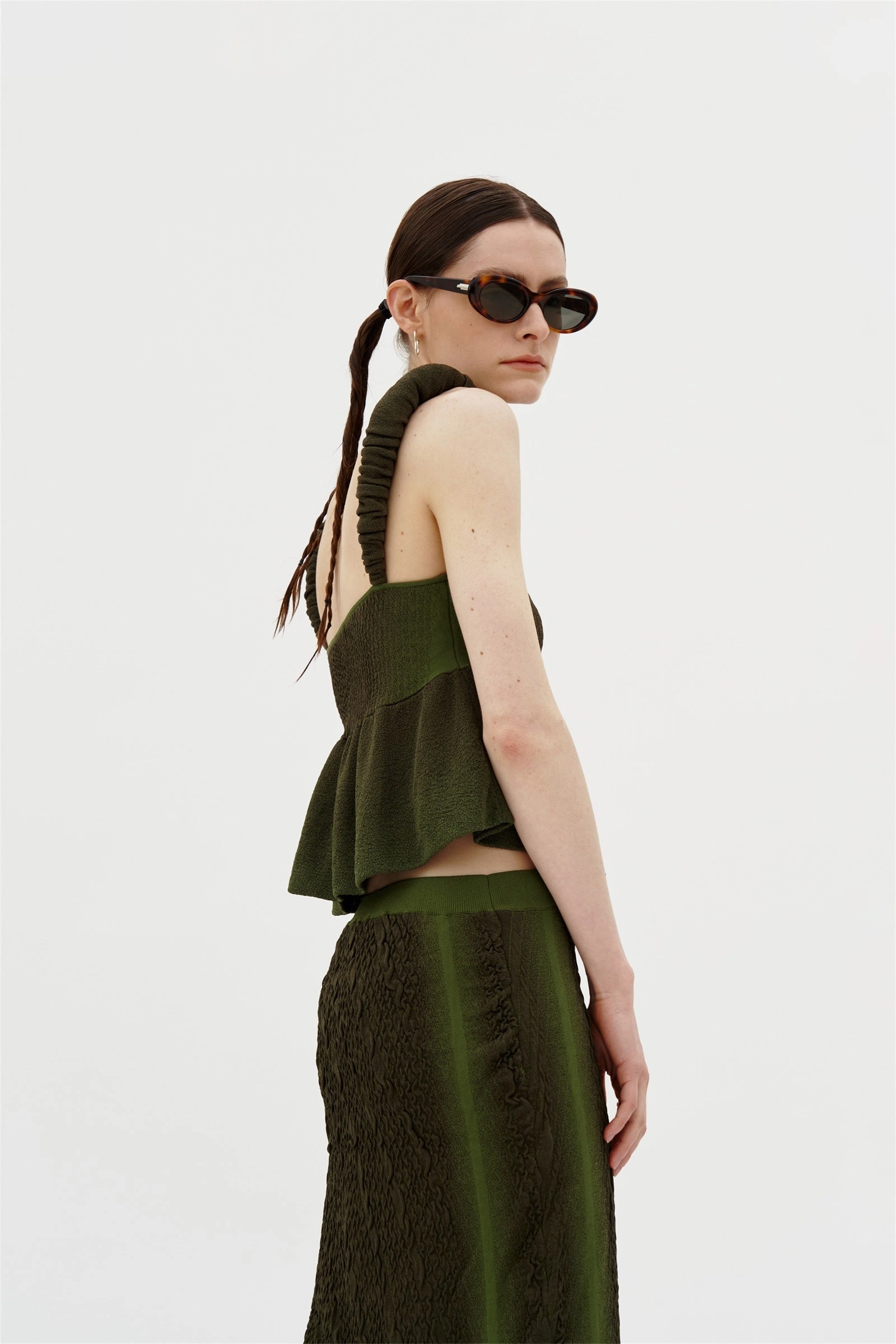 NonPill Surface Treatment FlexibleNeckline KIKO 3D BUBBLE TANK TOP