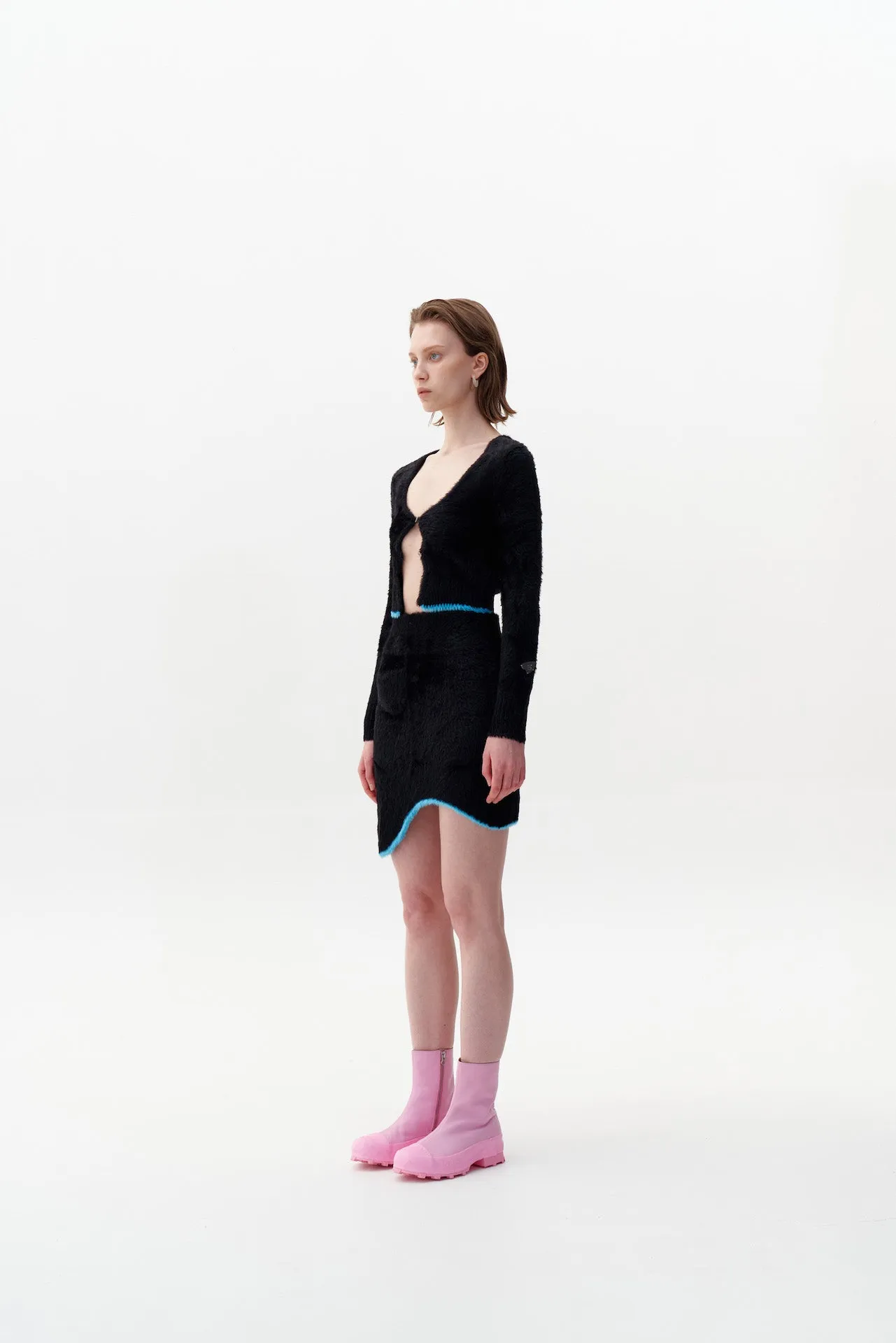 Packable Feature EUROPA ECO FAUX FUR CROPPED CARDIGAN