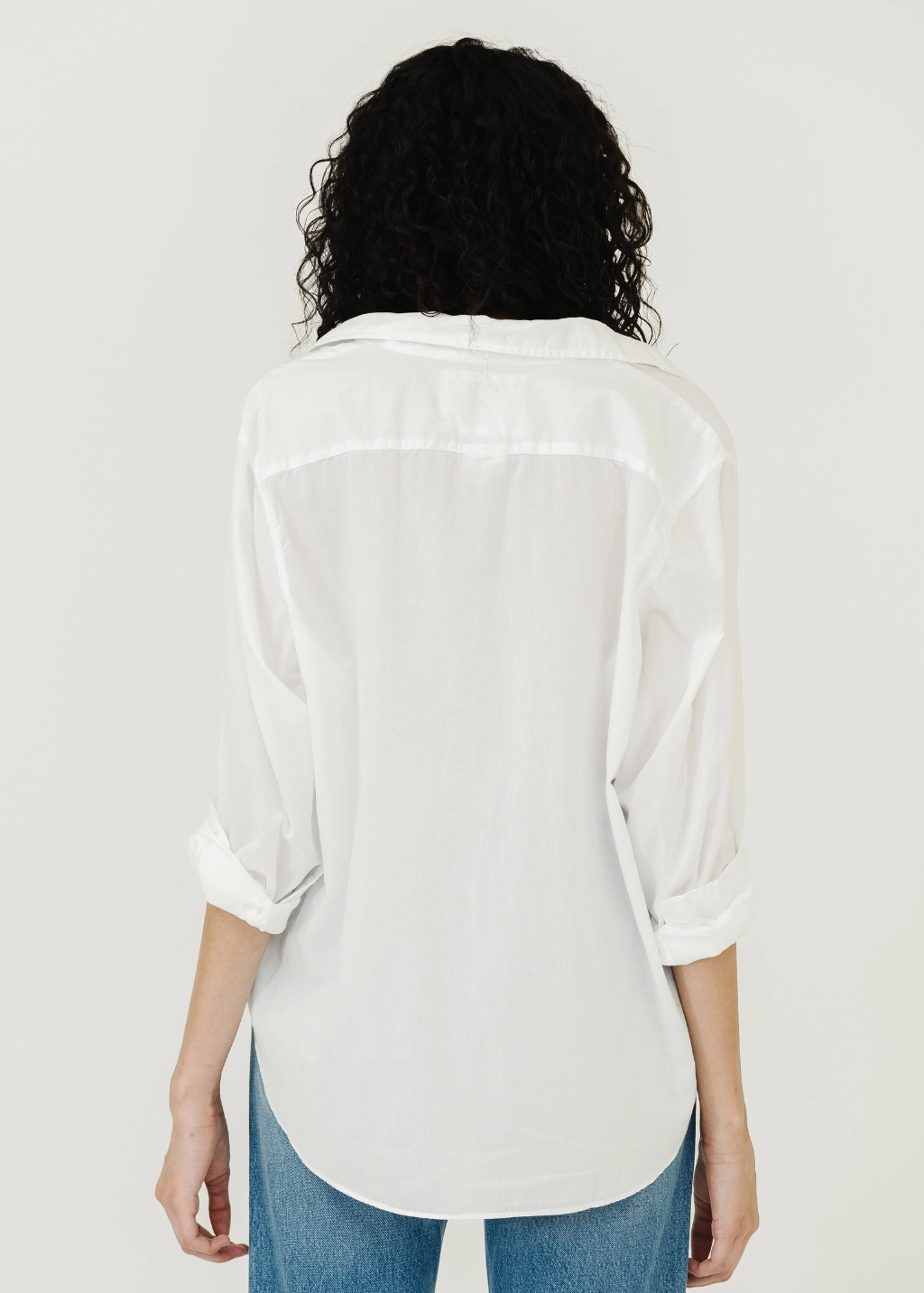 Frank & Eileen 'Eileen' Button-Up in Featherweight White SmoothZipper standard fit