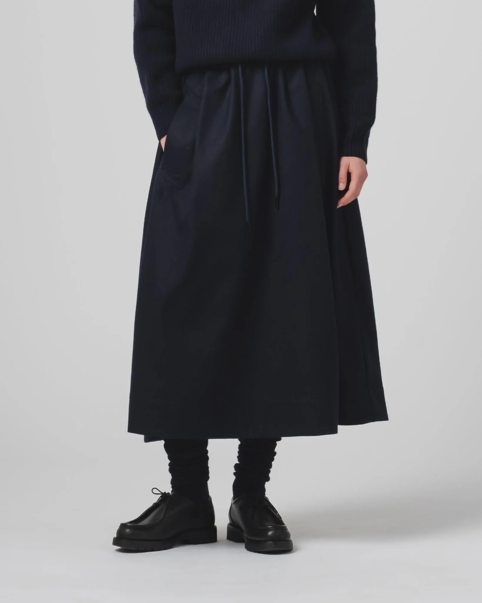 G.o.D Meadow Skirt Cashart Wool Inkt Airy Comfort
