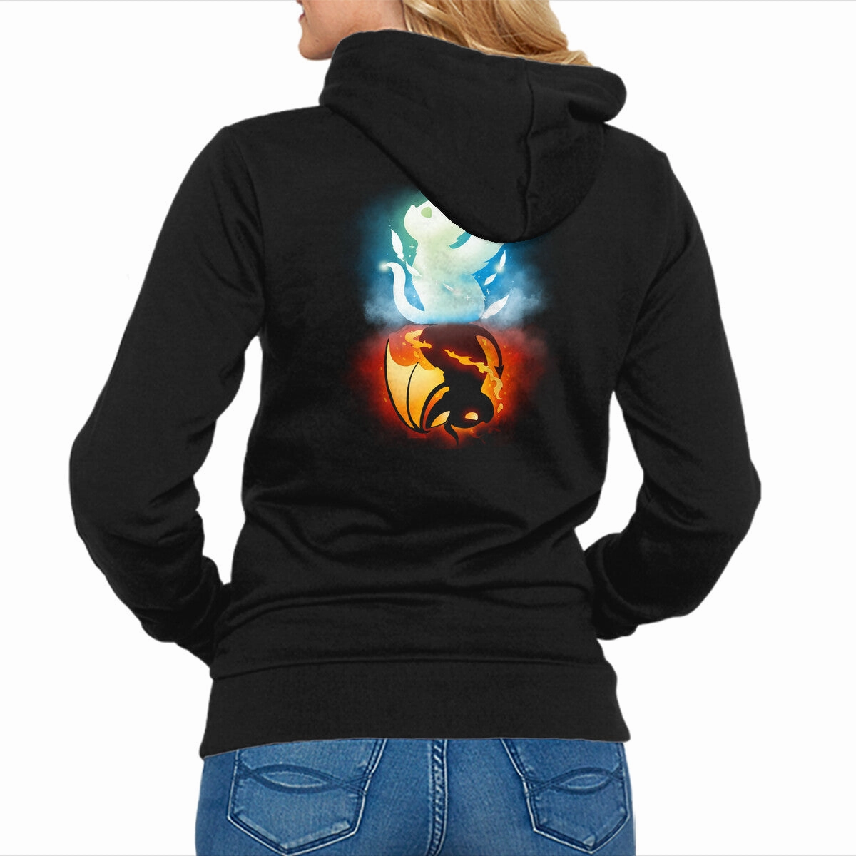 Warm Hoodie Comfy Layering Angel Devil Cat