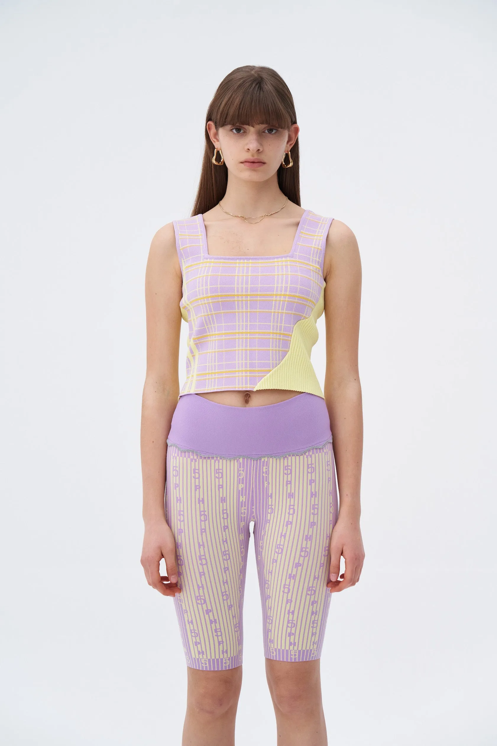 FREYA ECO PLAID TANK TOP Thermal Regulation Fabric