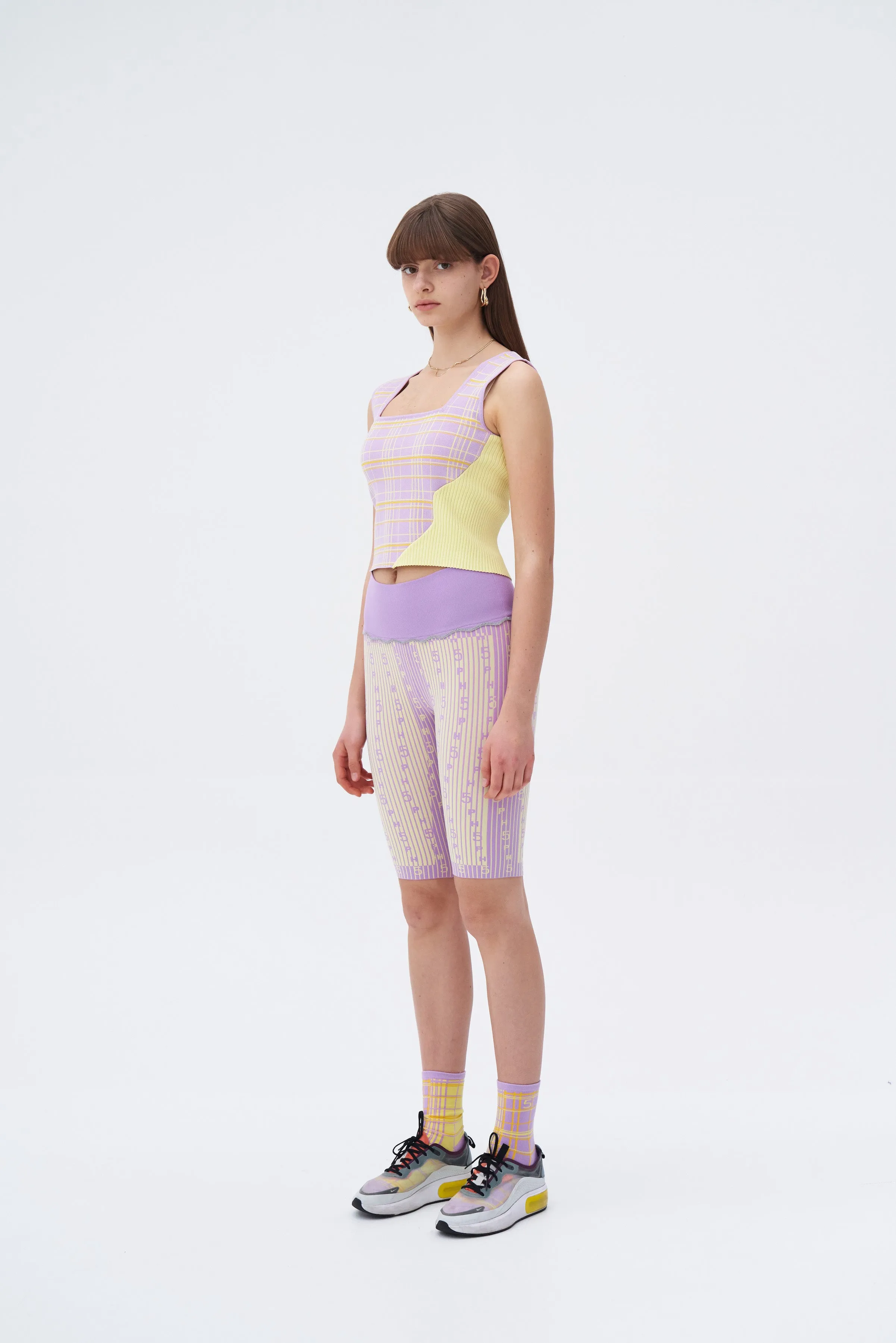 FREYA ECO PLAID TANK TOP SeamFree Knitting Fade Resistant Finish