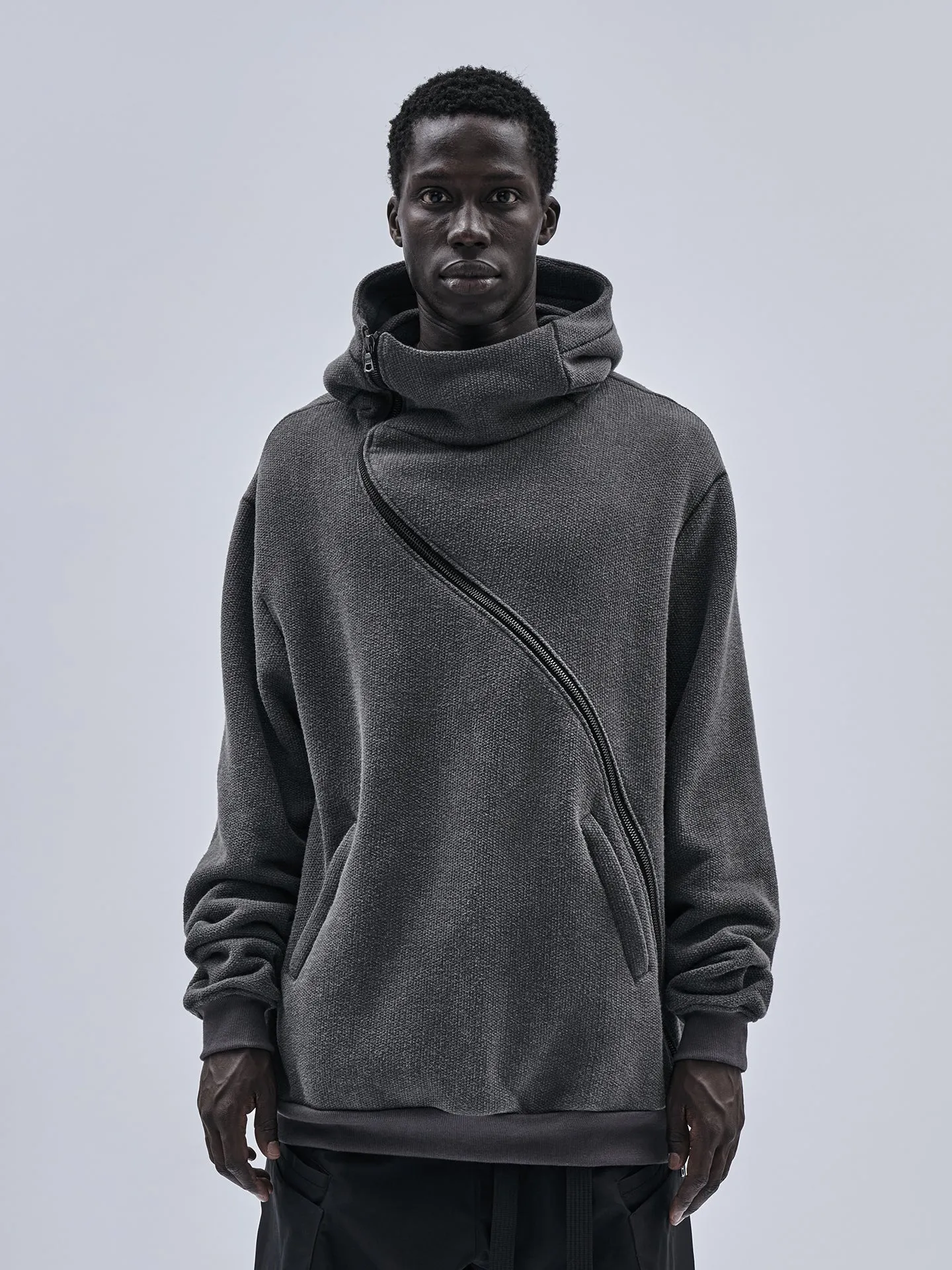 gurutze hoodie cold dyed grey absorbent