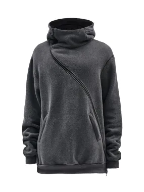 gurutze hoodie cold dyed grey Muscular Fit Modern