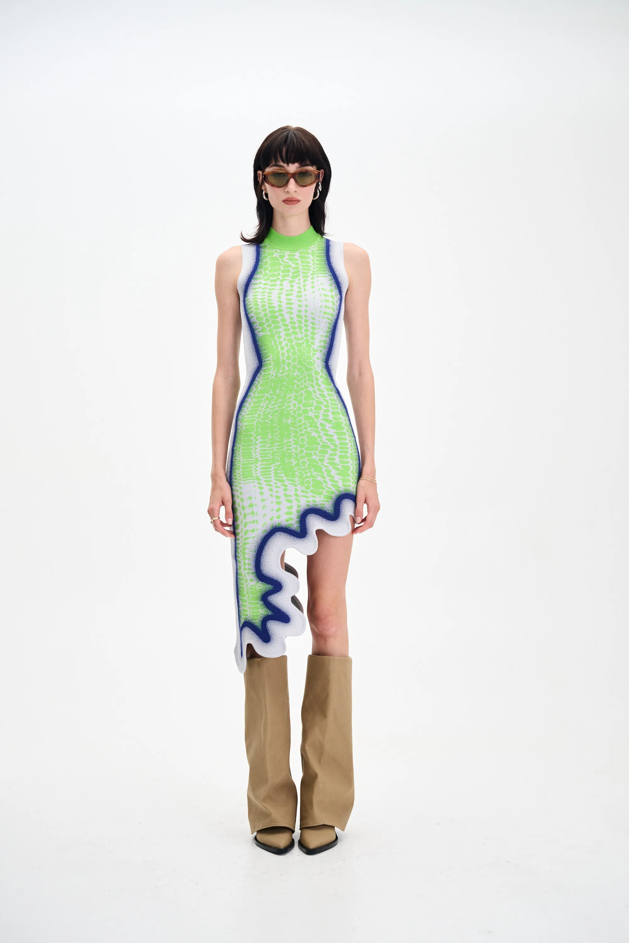 Dance-Party BROOKLYN WAVY ASYMMETRIC DRESS