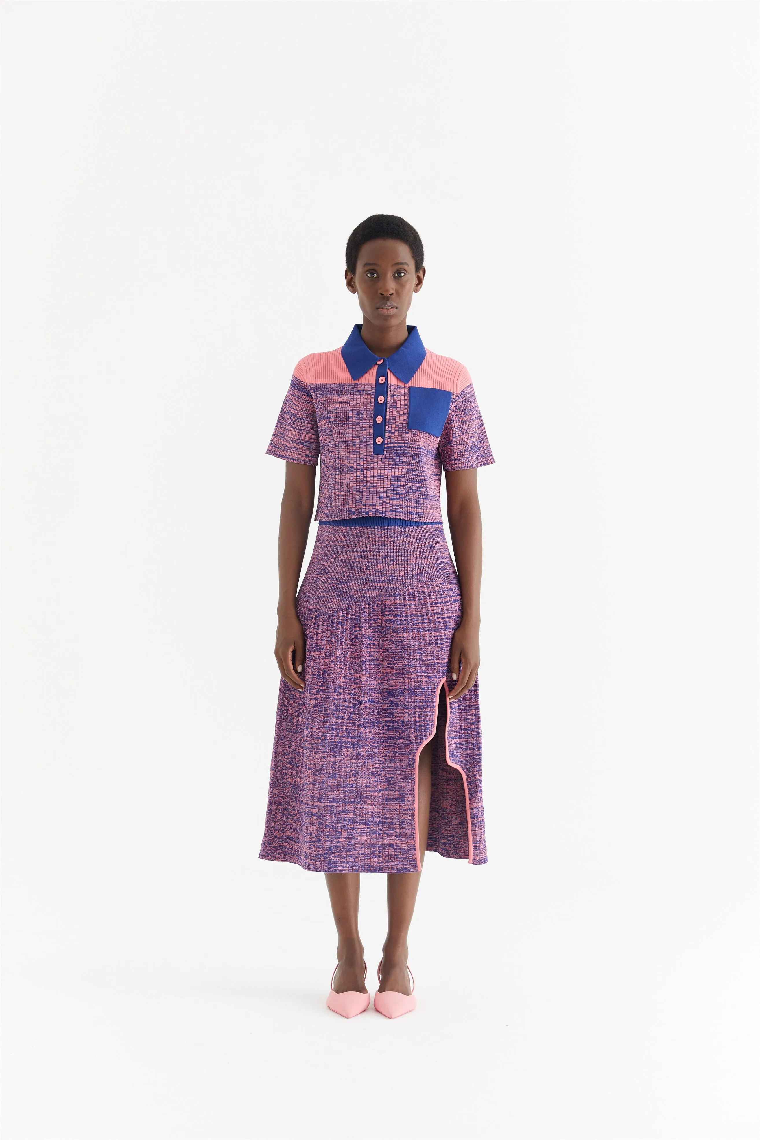 Stretchable Blend QuickDryConstruction RONIN CROPPED POLO SHIRT