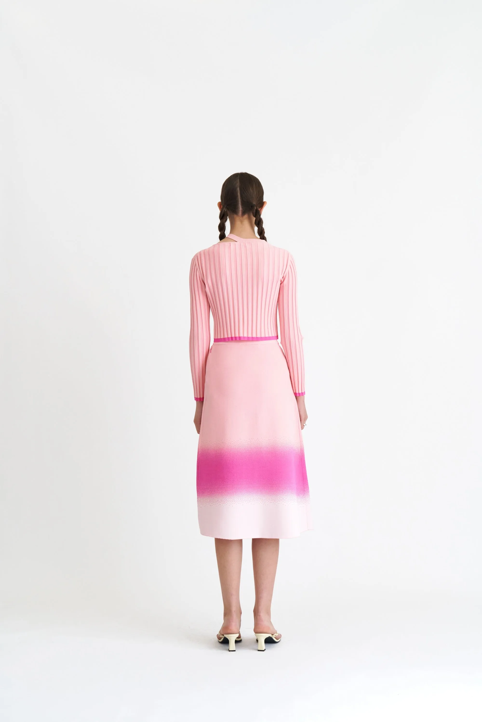 Durable Reinforced Elbows Flexible Knit Blend VENUS LONG SLEEVE CROPPED TOP