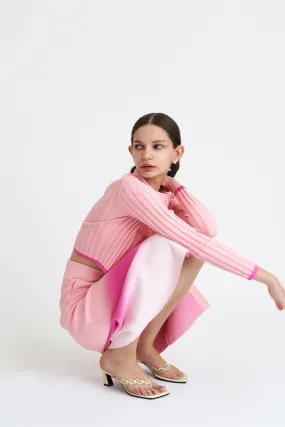 HighNeckline Drop Shoulder Silhouette VENUS LONG SLEEVE CROPPED TOP