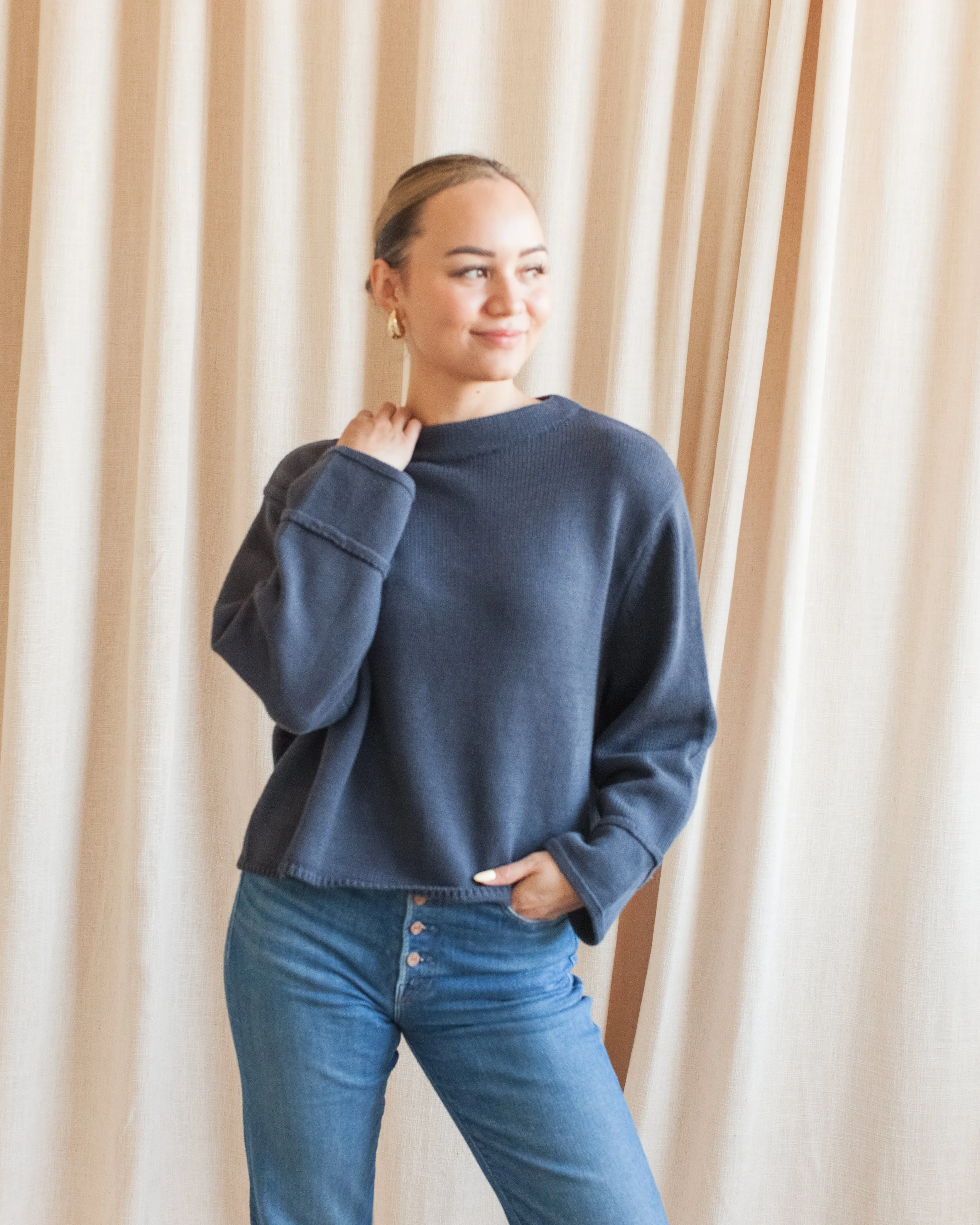 Navy Kensington Knit Effortless Wear