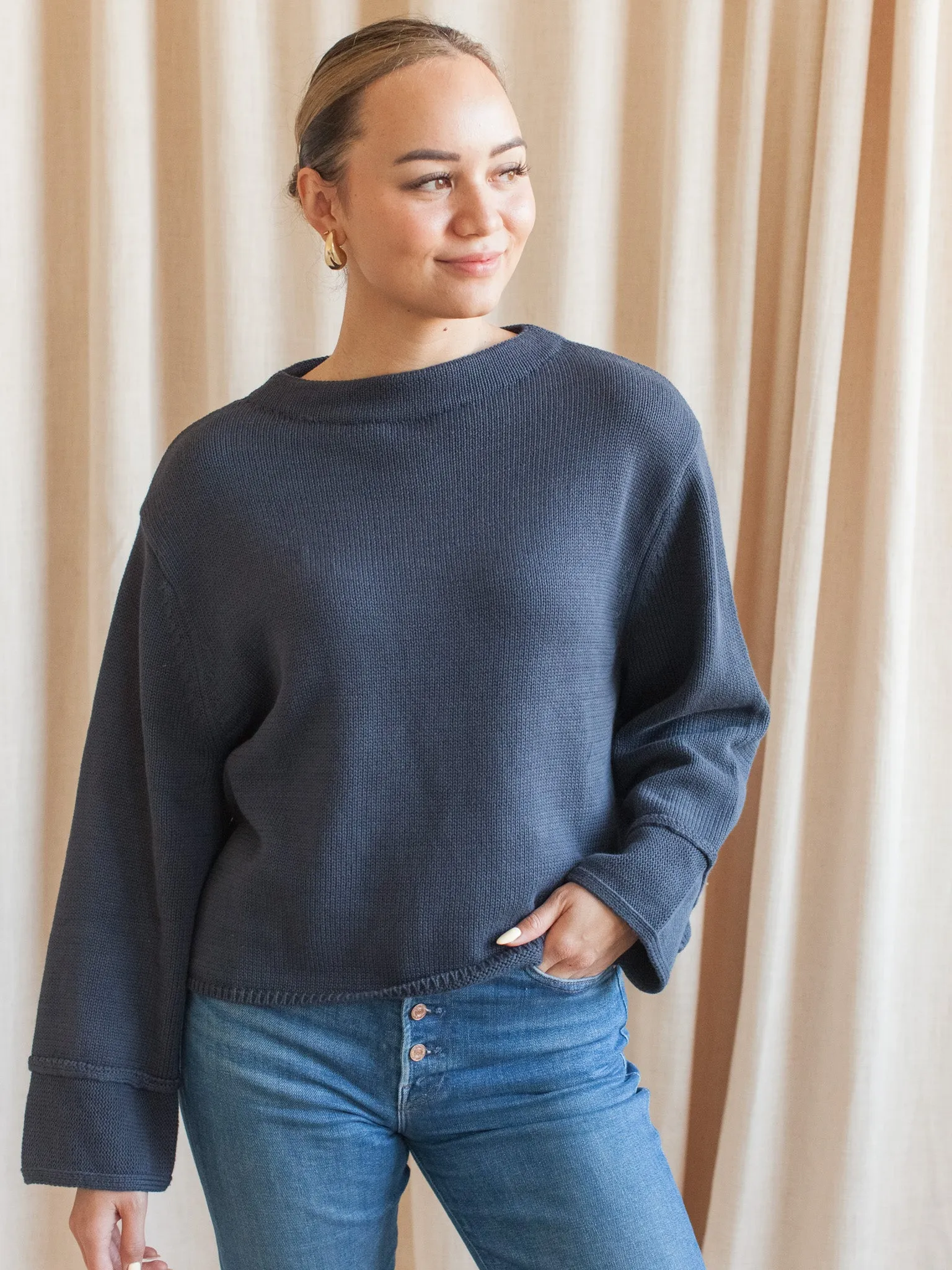 Navy Kensington Knit Cozy And Stylish