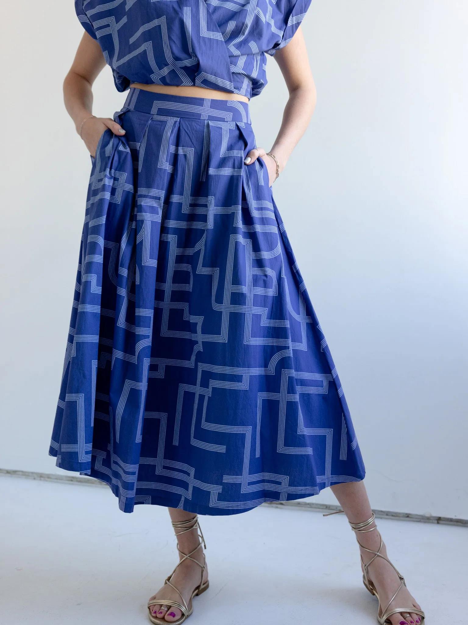 Everyday Favorite Geometric Midi Skirt