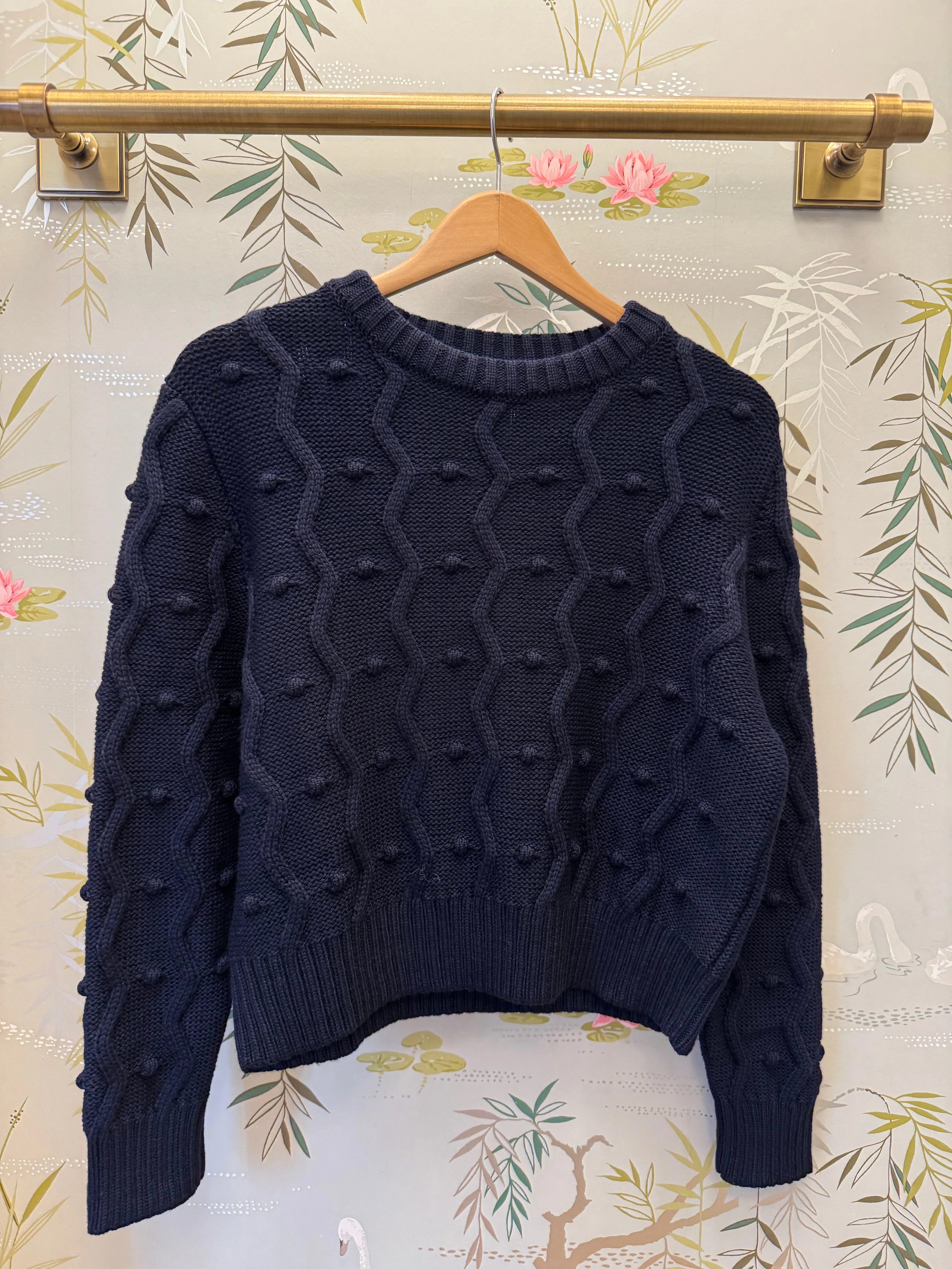 GiGi Bubble Sweater Navy Recycled Yarn