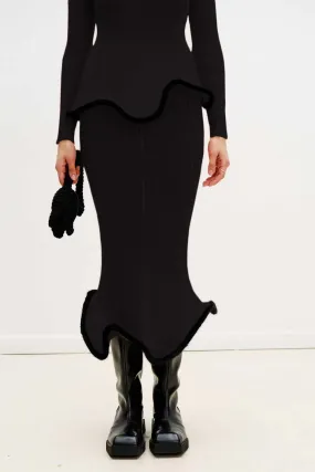 Soft Comfort GINNY ALPACA WAVY MIDI SKIRT