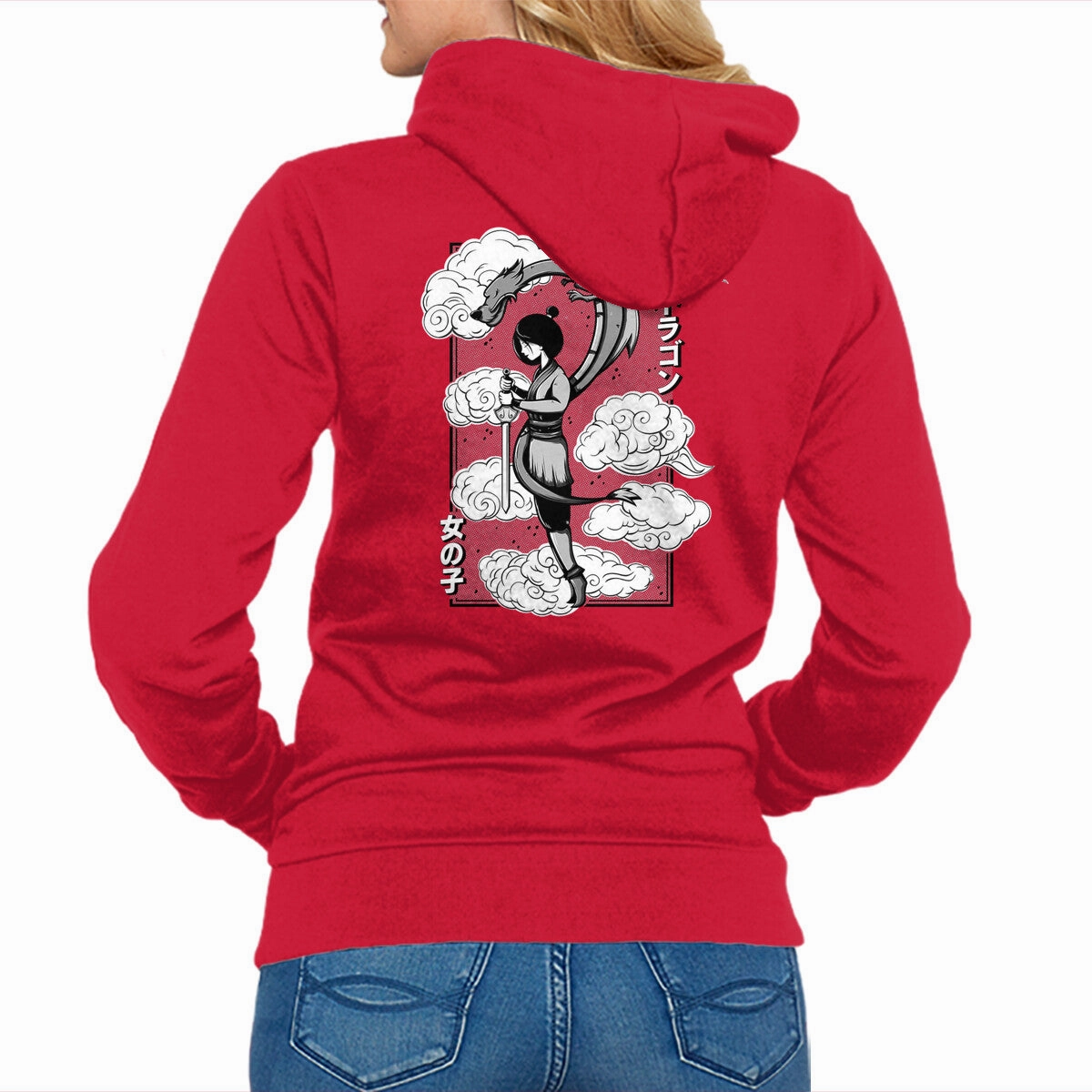 Cozy And Warm fringe accents Girl And Dragon