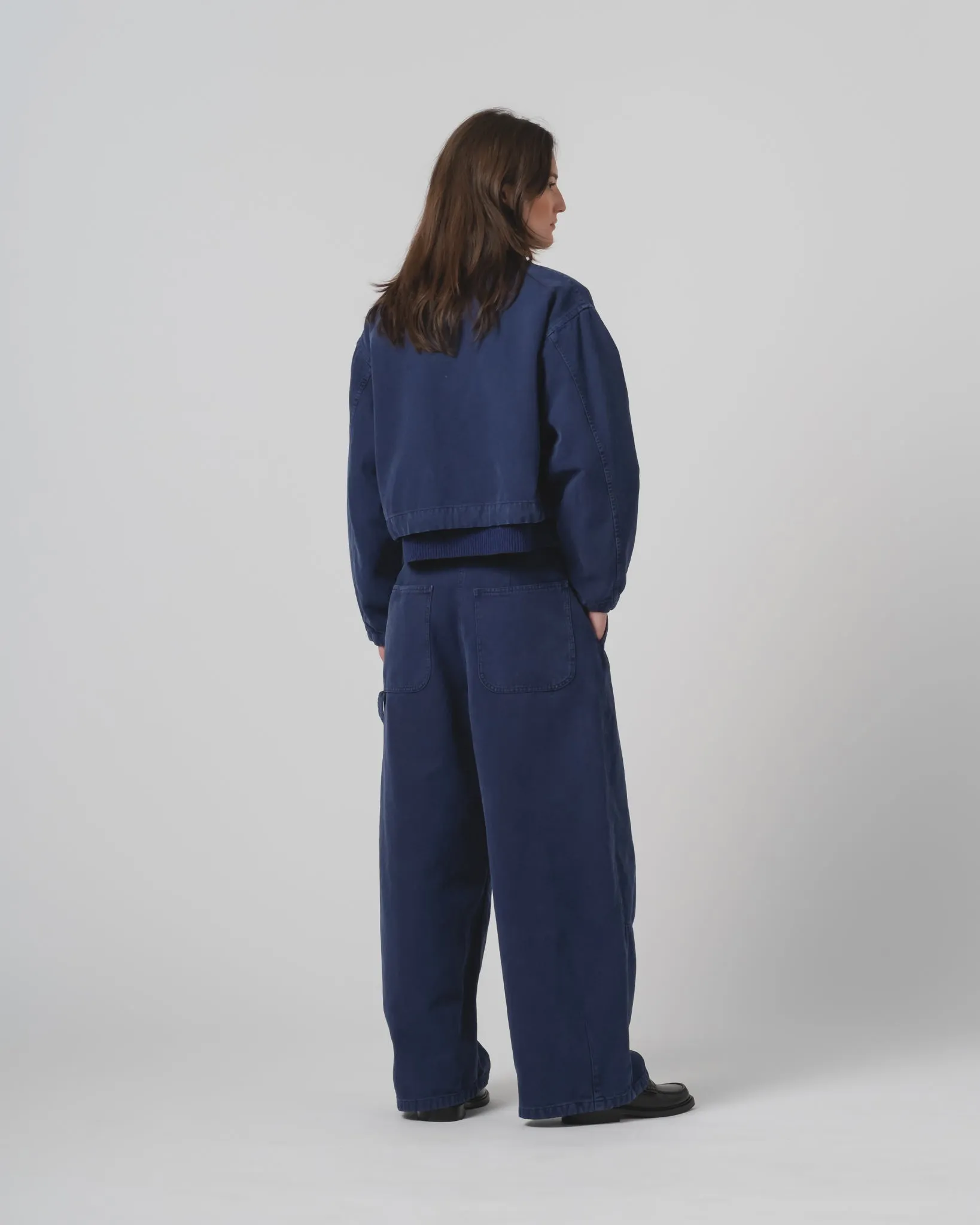 G.o.D Atlantide Chino Canvas Indigo Blue Tagless label