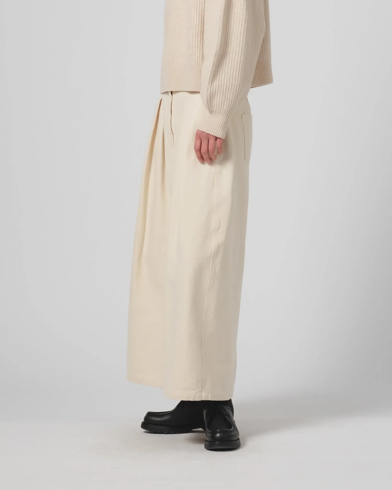 G.o.D Bulb Skirt Canvas Wheat Runway Ready Flowy Drape