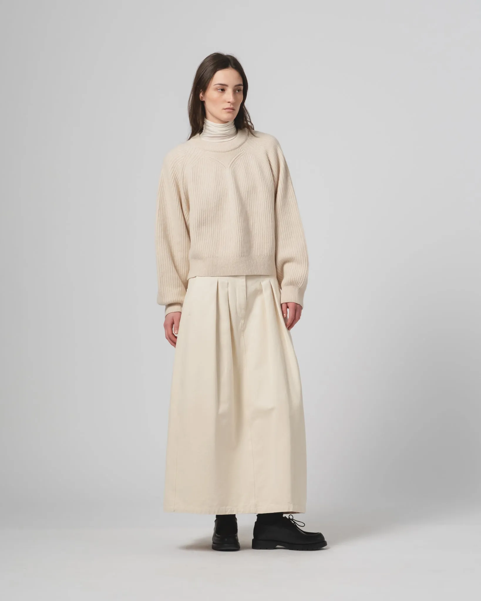 G.o.D Bulb Skirt Canvas Wheat Minimal Vibe Smooth Finish