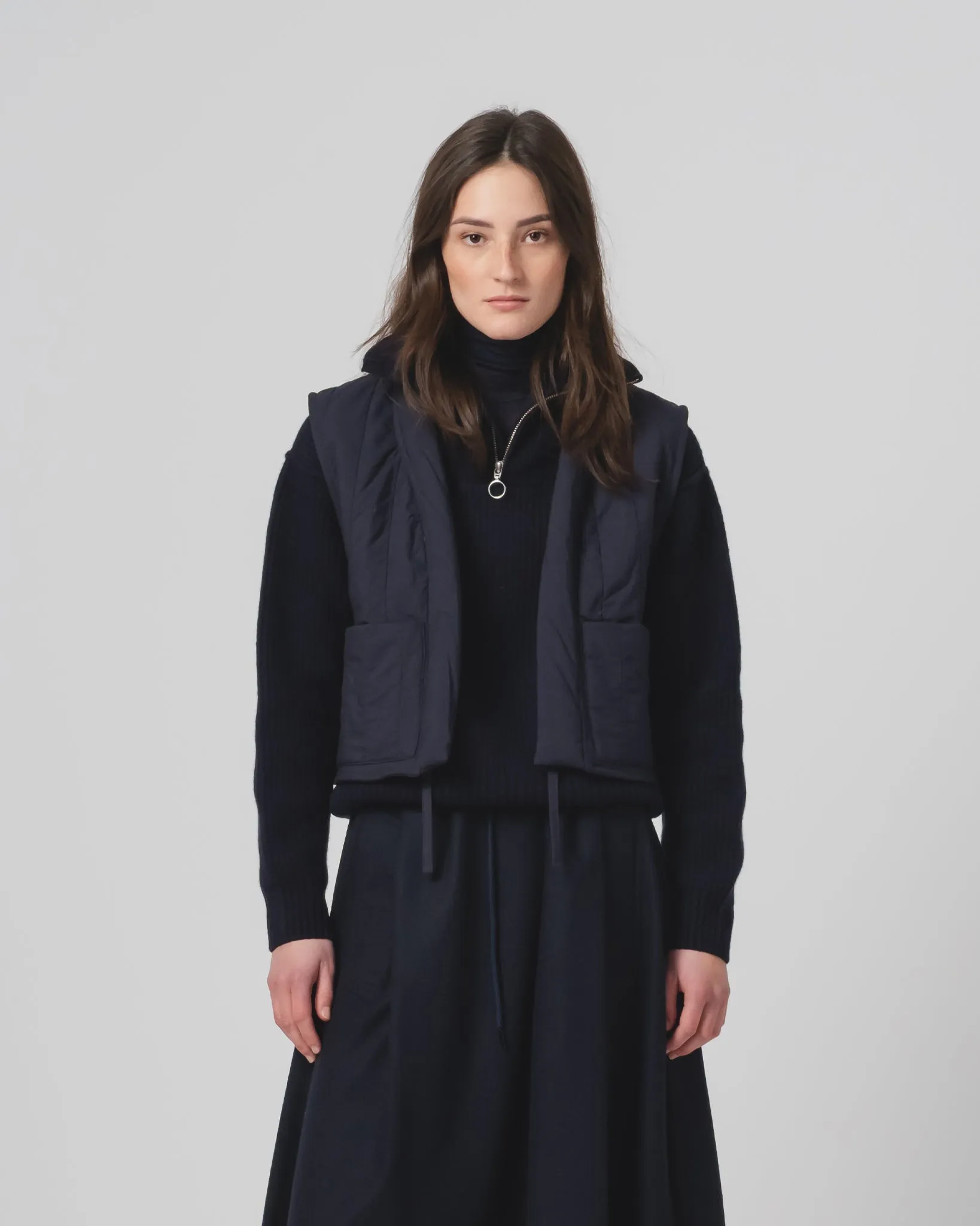 G.o.D Cork Vest Quilted Cotton Inkt Hypoallergenic Padding