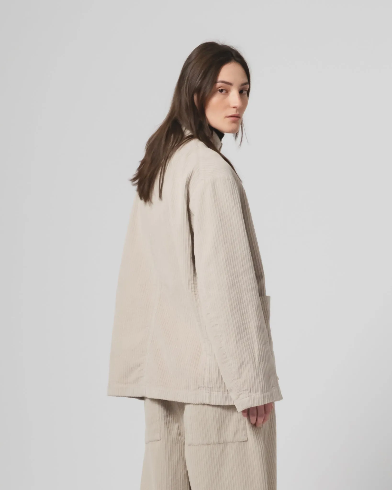 Stretch Weave Fabric G.o.D Maxi Blazer Dream Cord Mastik