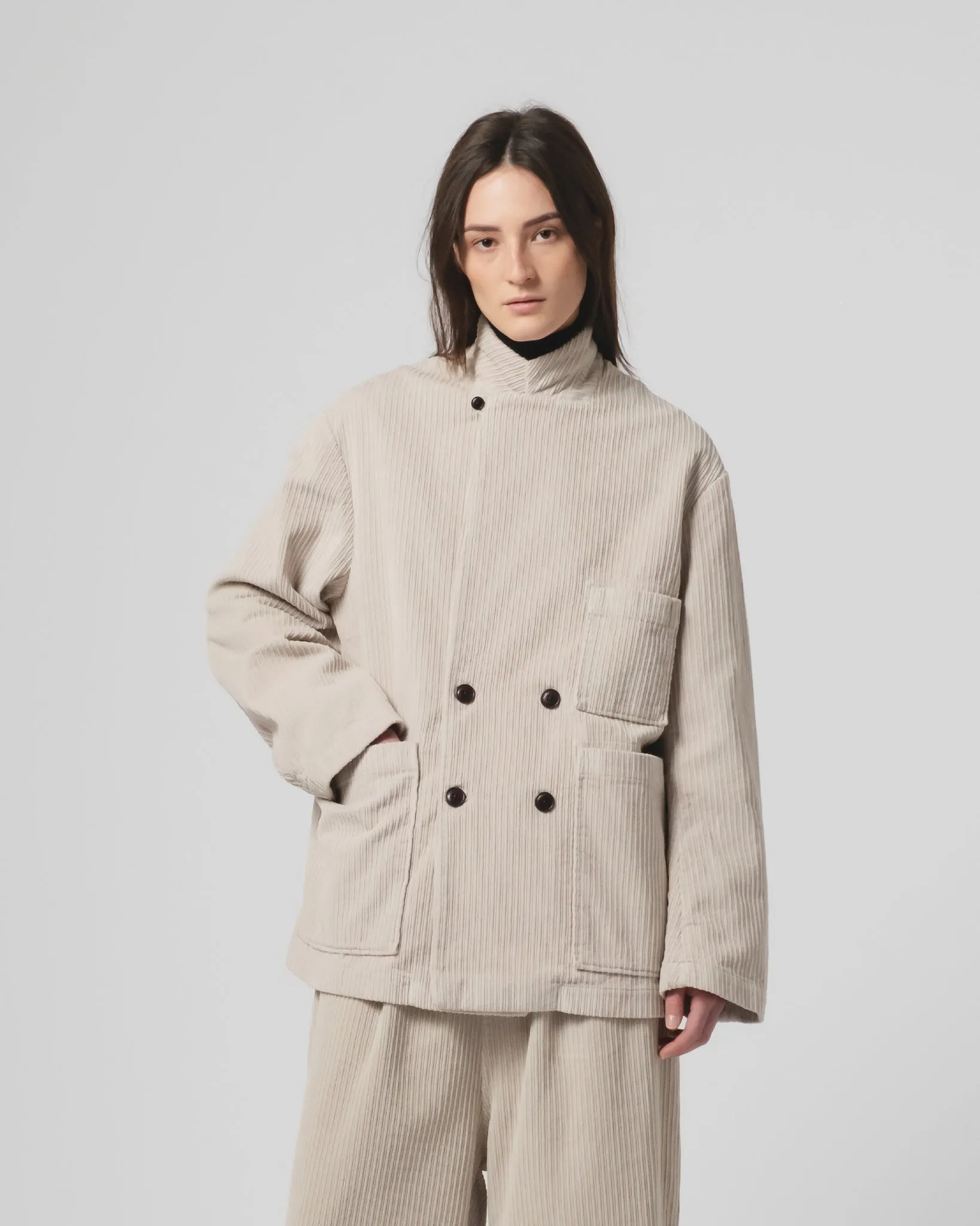 G.o.D Maxi Blazer Dream Cord Mastik Sealed Seam Construction Smooth Zipper Glides