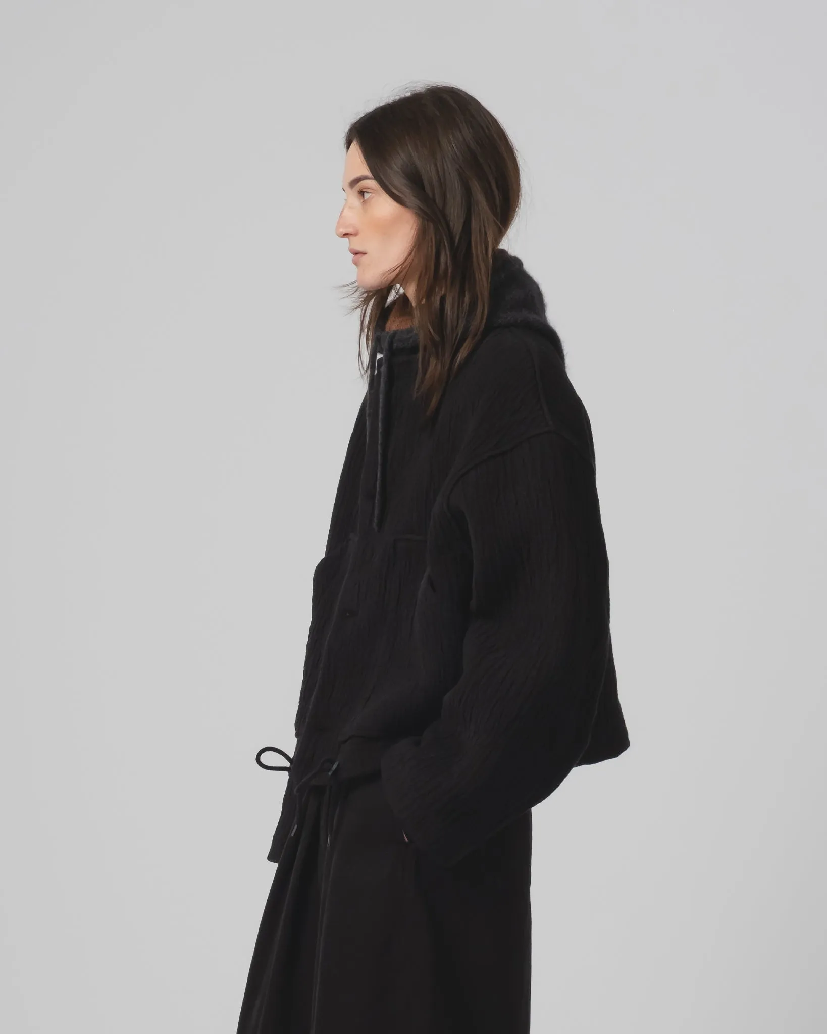 Structured Casual Fit G.o.D Nuclear Jacket Fjord Jacquard Black