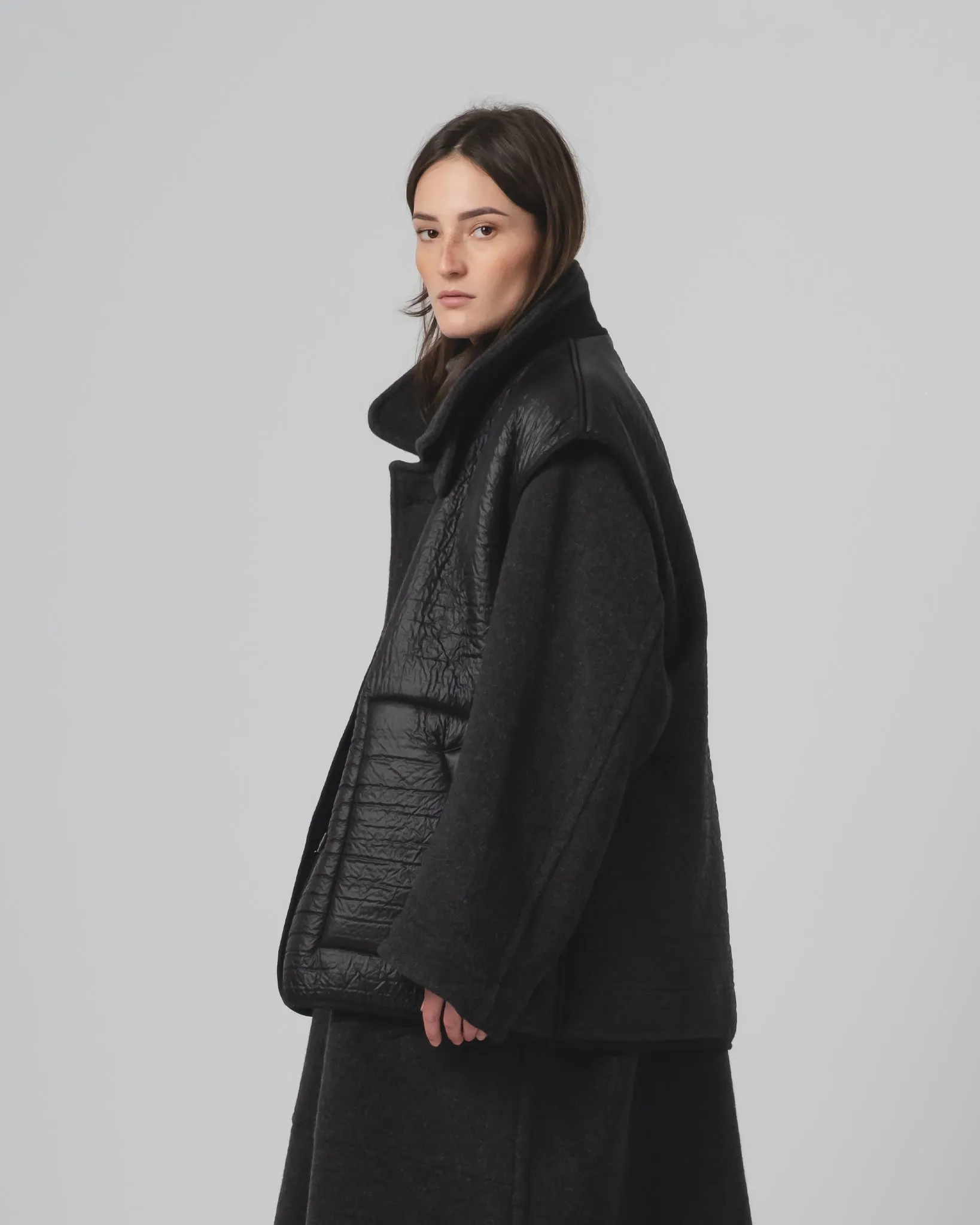 G.o.D Ridge Vest Piumino Nylon Black ripstop fabric Secure Closure Systems