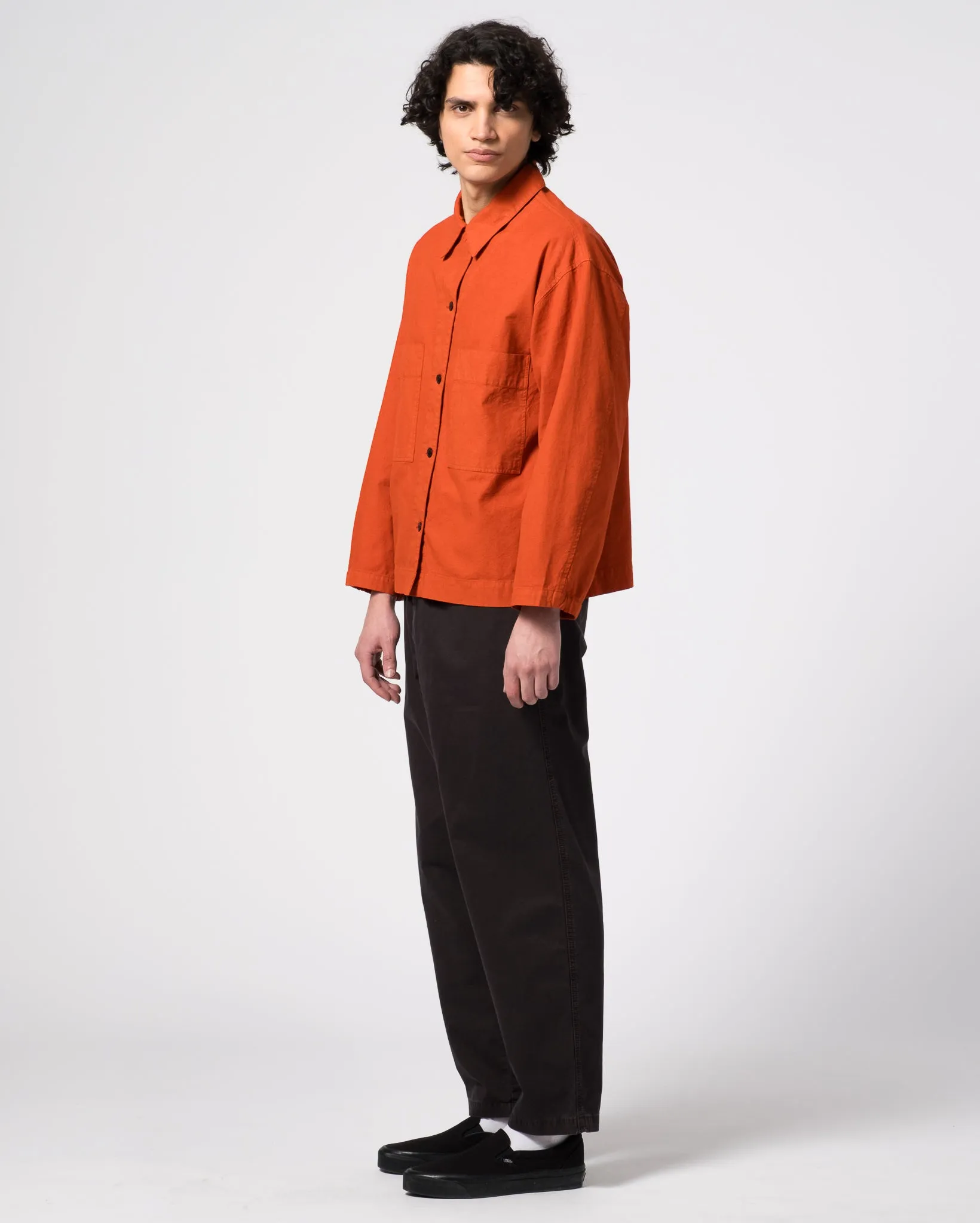 Gonz Pants Fine Broken Twill Asphalt Rubberized Hem Simple Utility