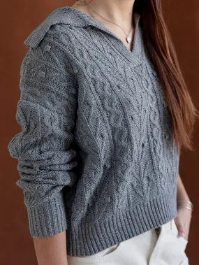 Grey Wide Cable Knit Chill Wear