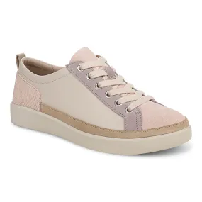 Womens Vionic Winny Lace Up Sneaker in Parchment/Cameo Rose Hold Step Impact Resistant Heel
