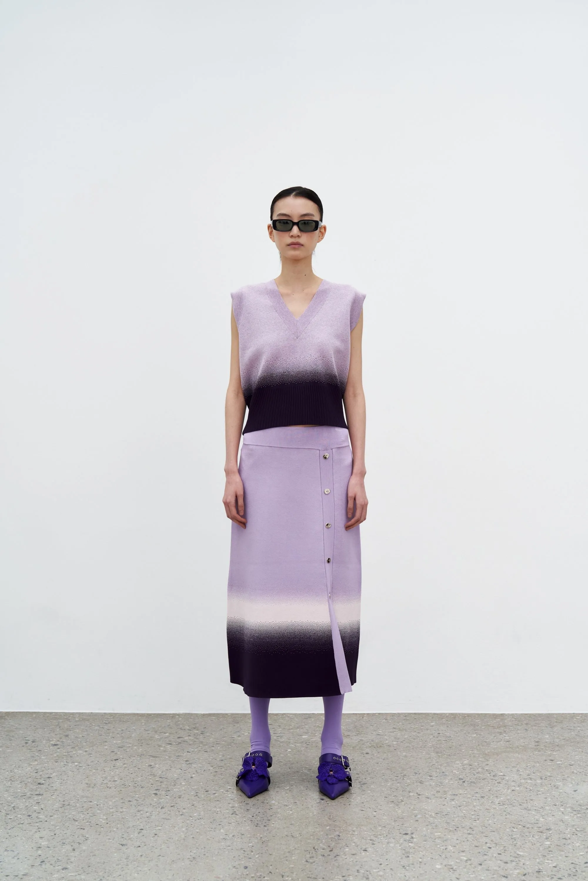 DurableBartack KAFKA GRADIENT PRINT A-LINE MIDI SKIRT