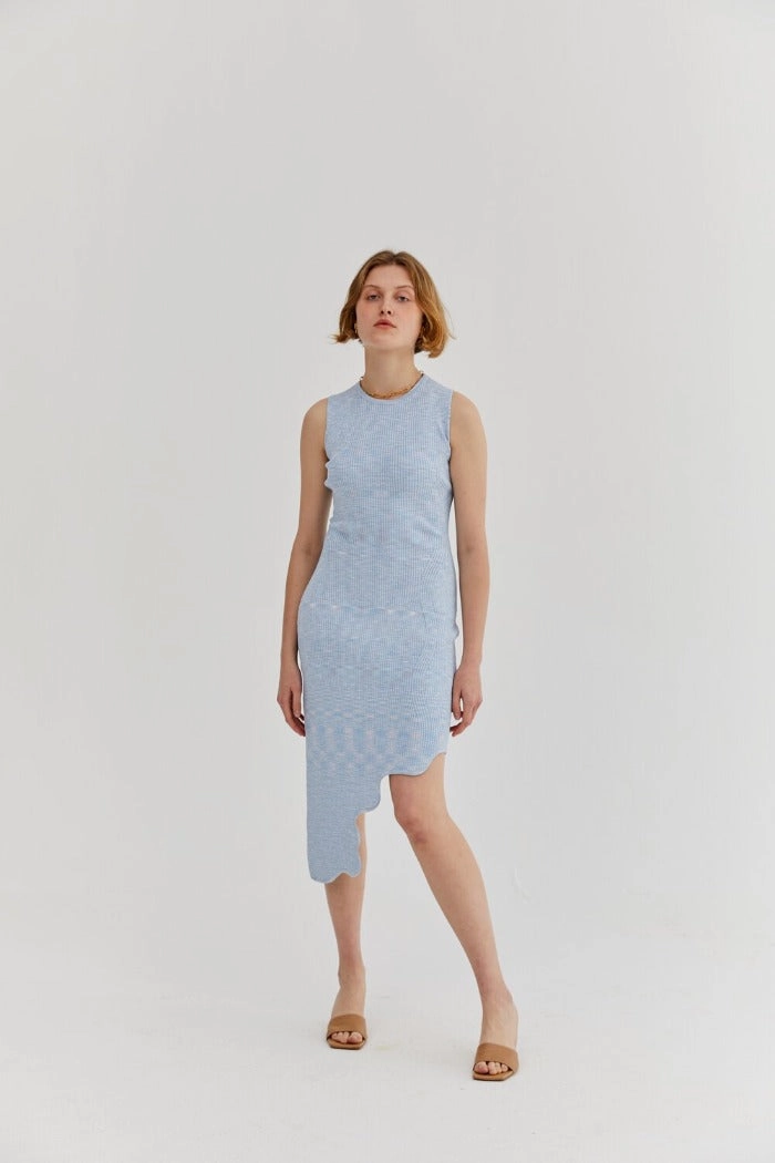 Delicate Mood Hannah Silky Asymmetric Wavy Dress