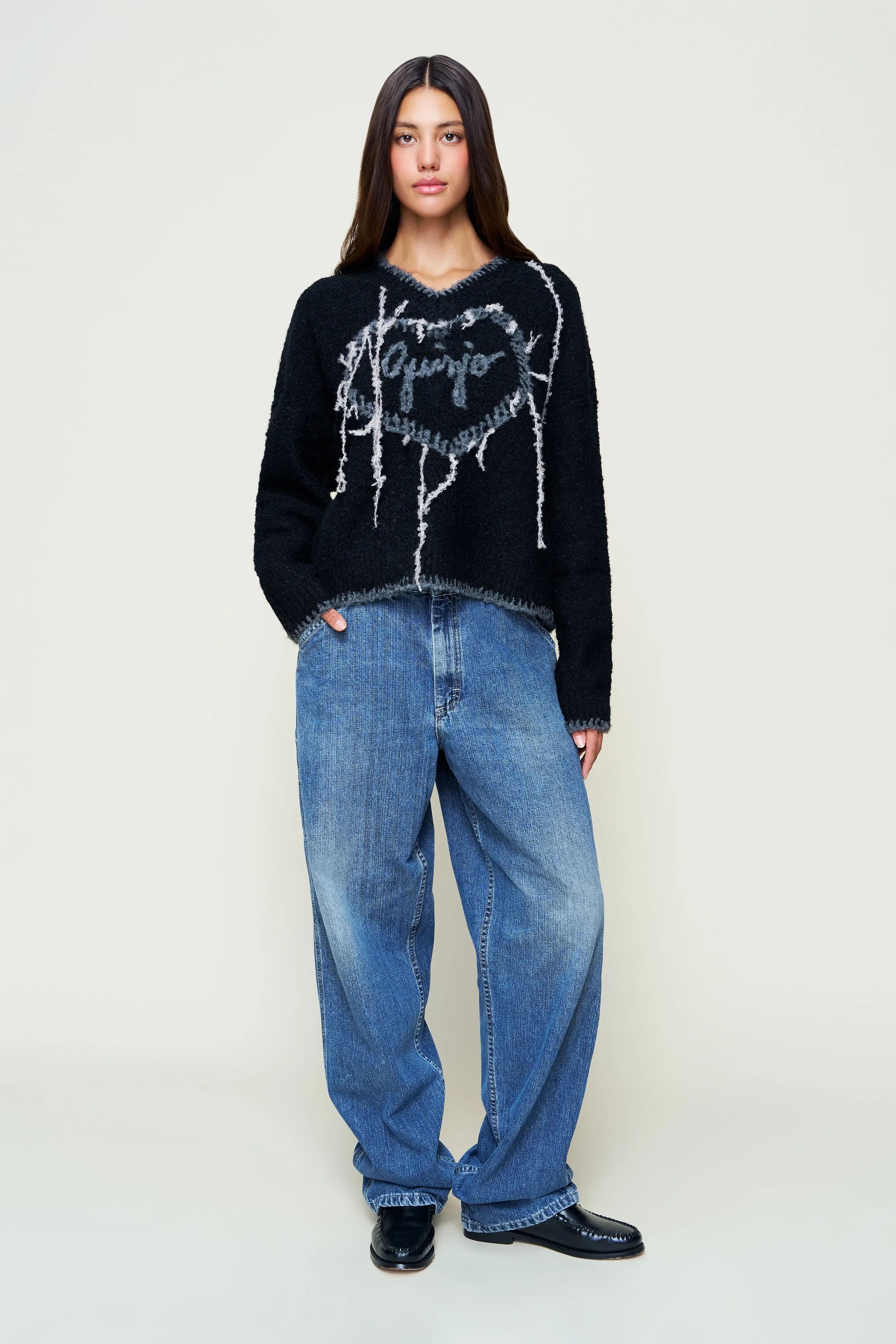 Chill Design Versatile Design Guizio Heart Wool Sweater