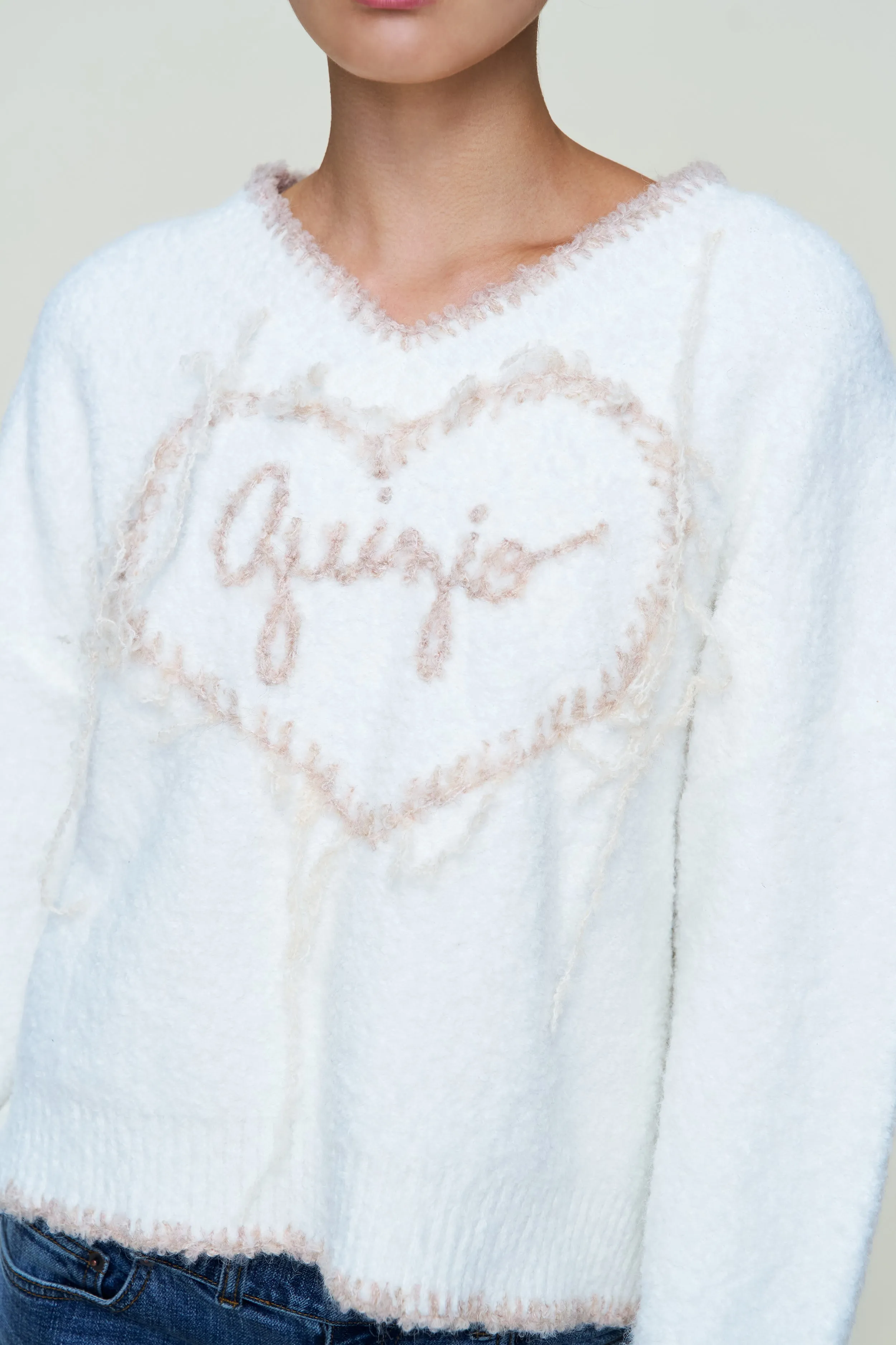Guizio Heart Wool Sweater Essential Comfort