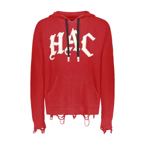 HAC DISTRESSED SWEATER HOODIE Cozy Style Wear