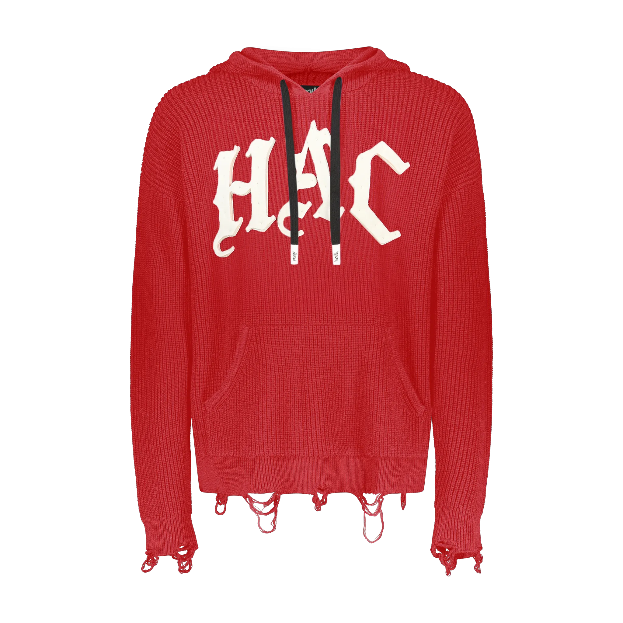 HAC DISTRESSED SWEATER HOODIE Cozy Style Wear