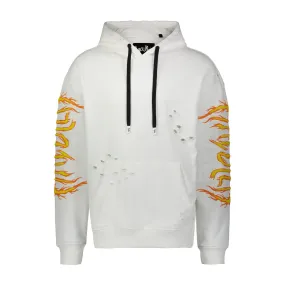 HAC ON FIRE HOODIE OFF WHITE Patchwork Beaver like