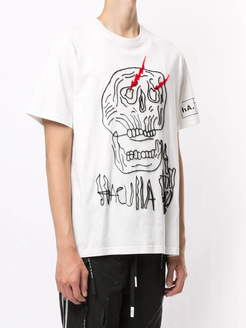 Non Fading Material HACULLA SKULL TEE OFF WHITE