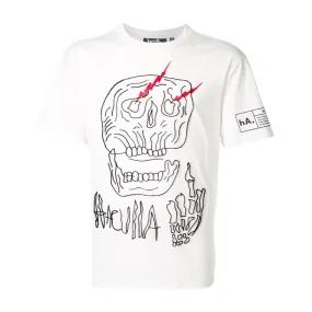 HACULLA SKULL TEE OFF WHITE Soft touch finish