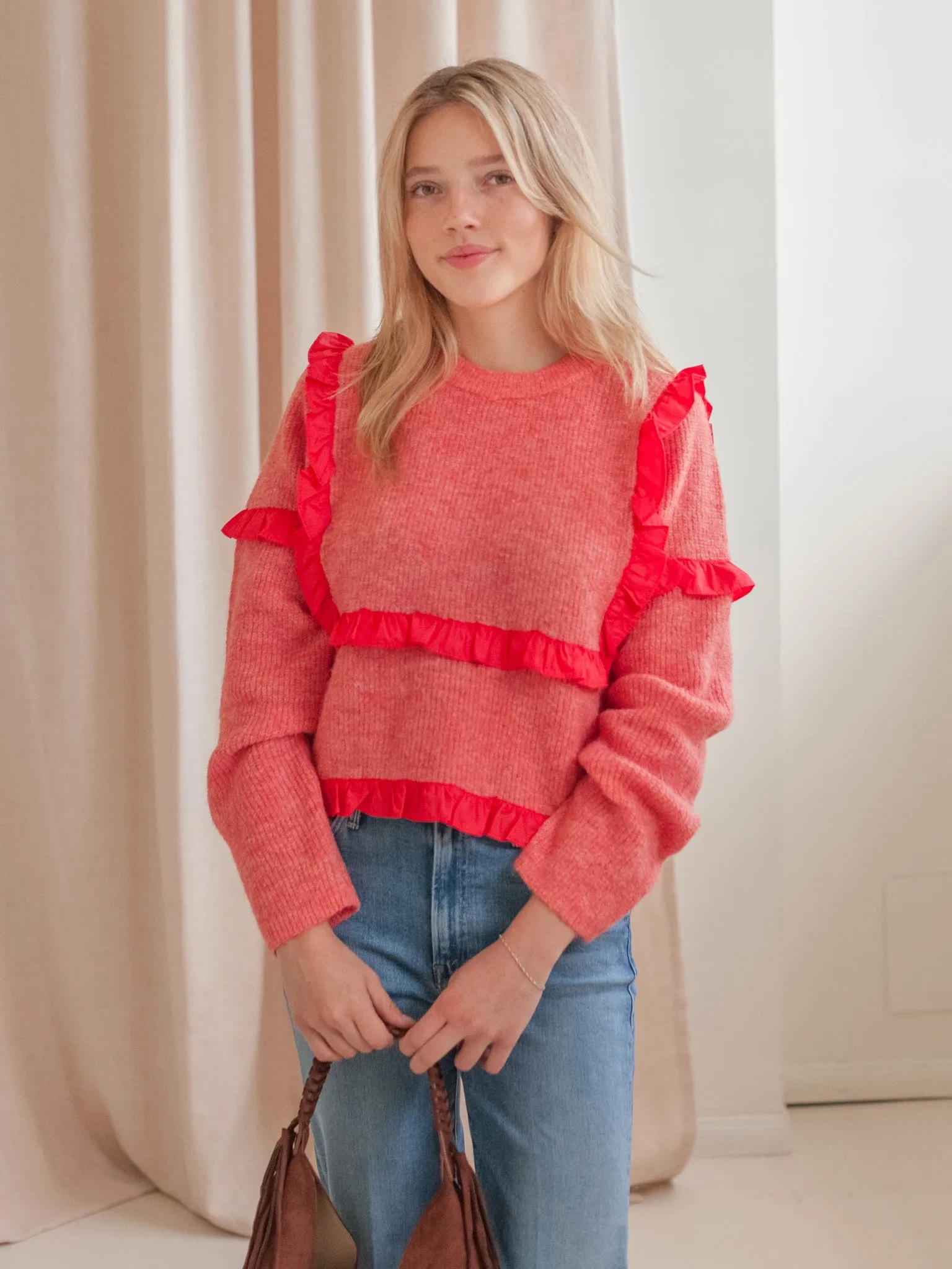 Everyday Chic Hallie Ruffle Sweater