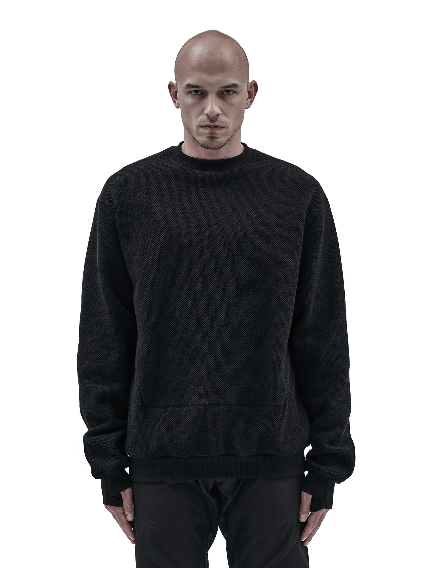 harria crewneck textured cotton jersey Layered