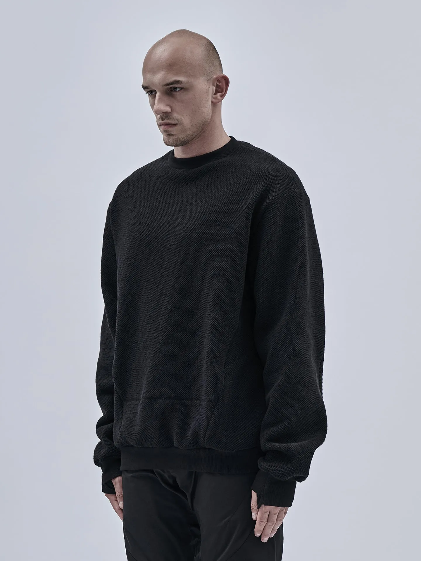 harria crewneck textured cotton jersey zippered Running wear