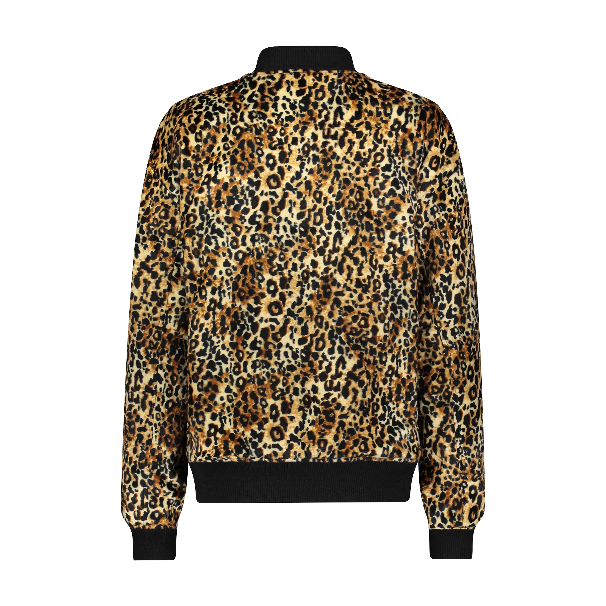 DurableOuterShell All Season Performance Weave FACE OFF ANIMAL BOMBER BLACK/LEOPARD