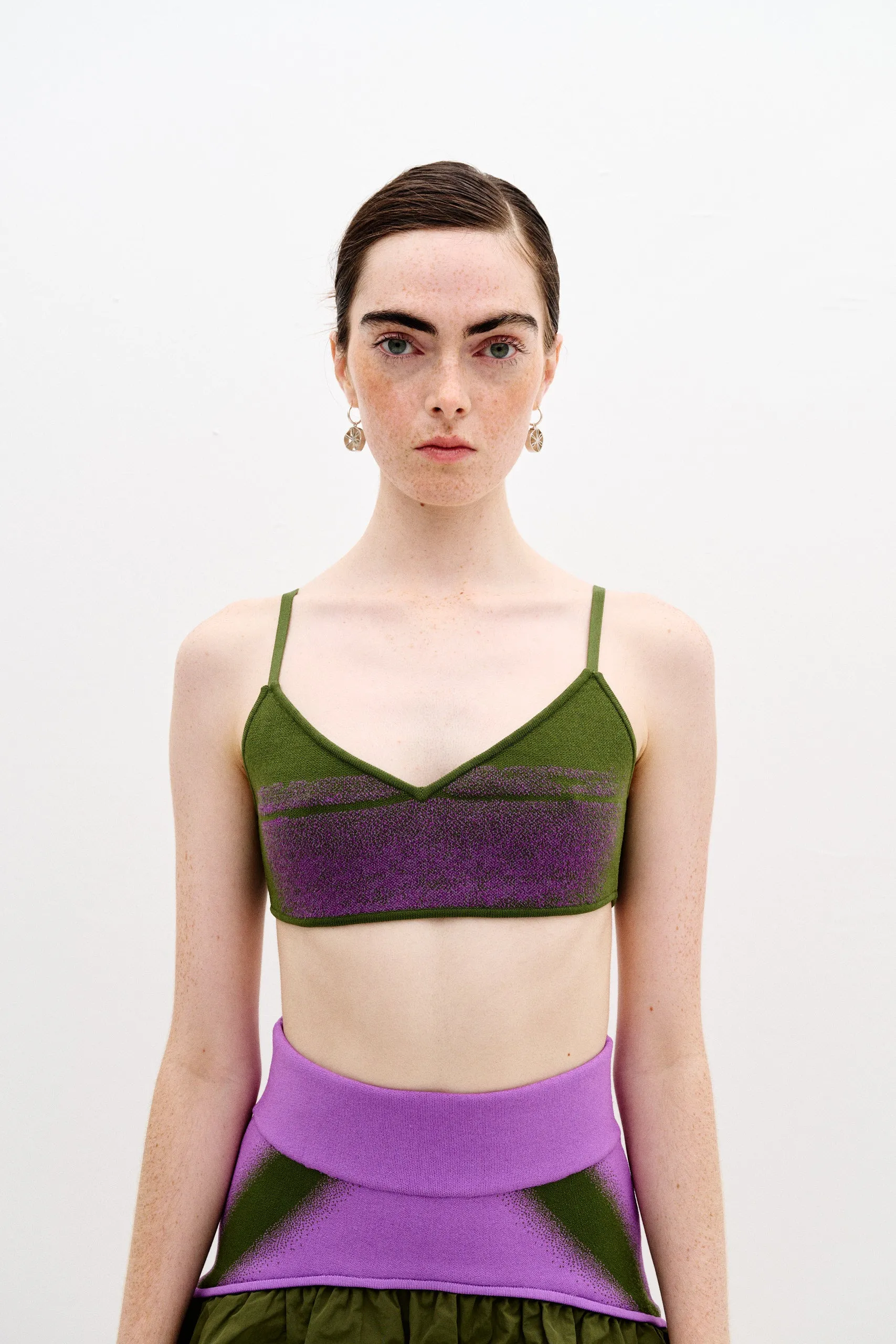 HEATHER FLASH LIGHT REFLECTIVE BRA TOP NonFade Dye FourWay Stretch