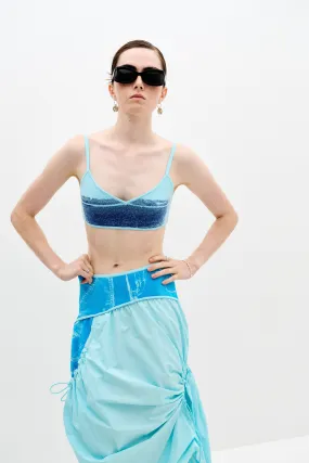 HEATHER FLASH LIGHT REFLECTIVE BRA TOP Ventilation Panel Flatlock Seam Technology